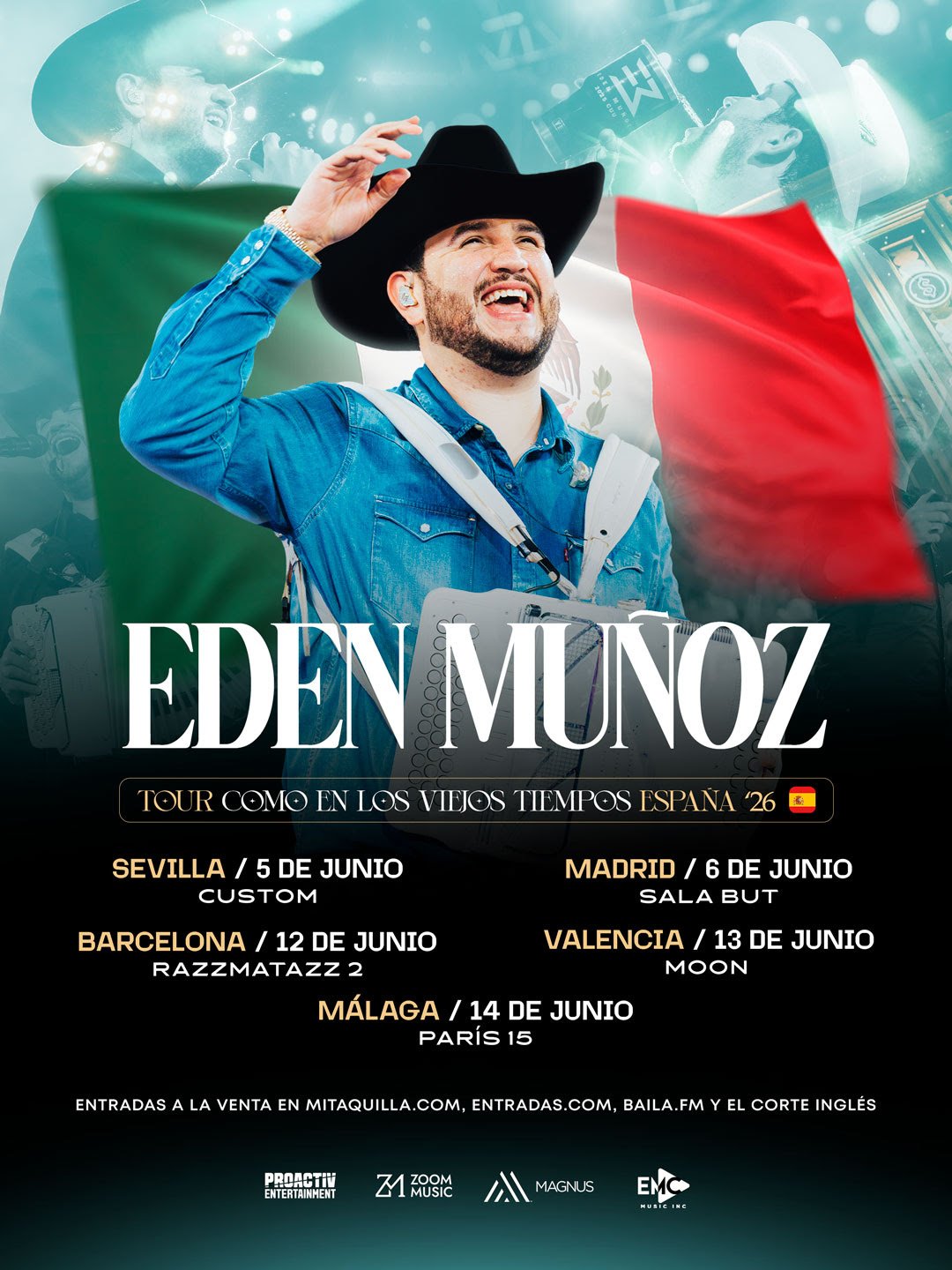 EDEN MUÑOZ, UNO DE LOS MAYORES EXPONENTES DE LA MÚSICA MEXICANA, ANUNCIA SU PRIMERA GIRA POR ESPAÑA