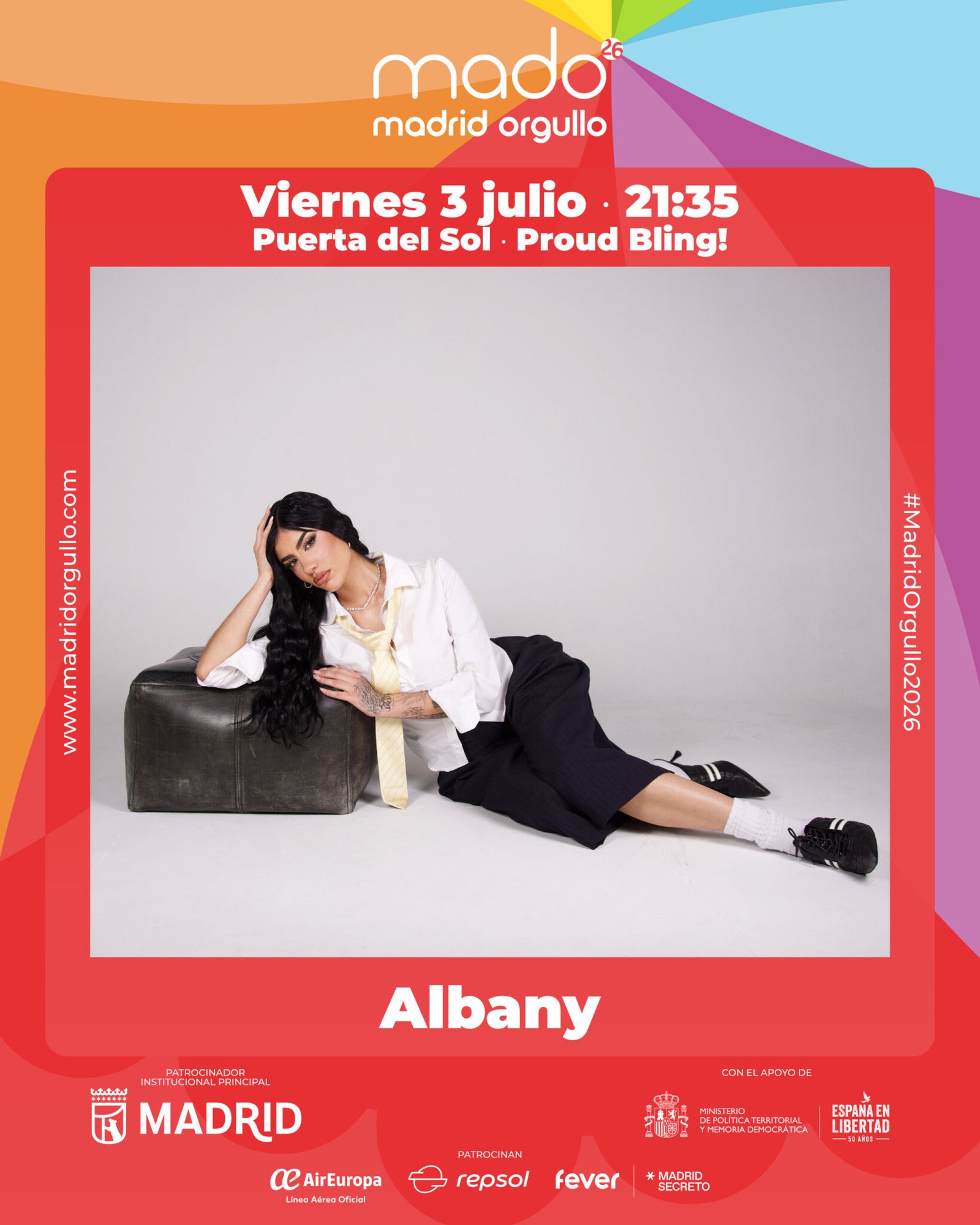 EL MADO ’26 CONFIRMA EL CONCIERTO DE ALBANY EN LA PUERTA DEL SOL EL PRÓXIMO 3 DE JULIO